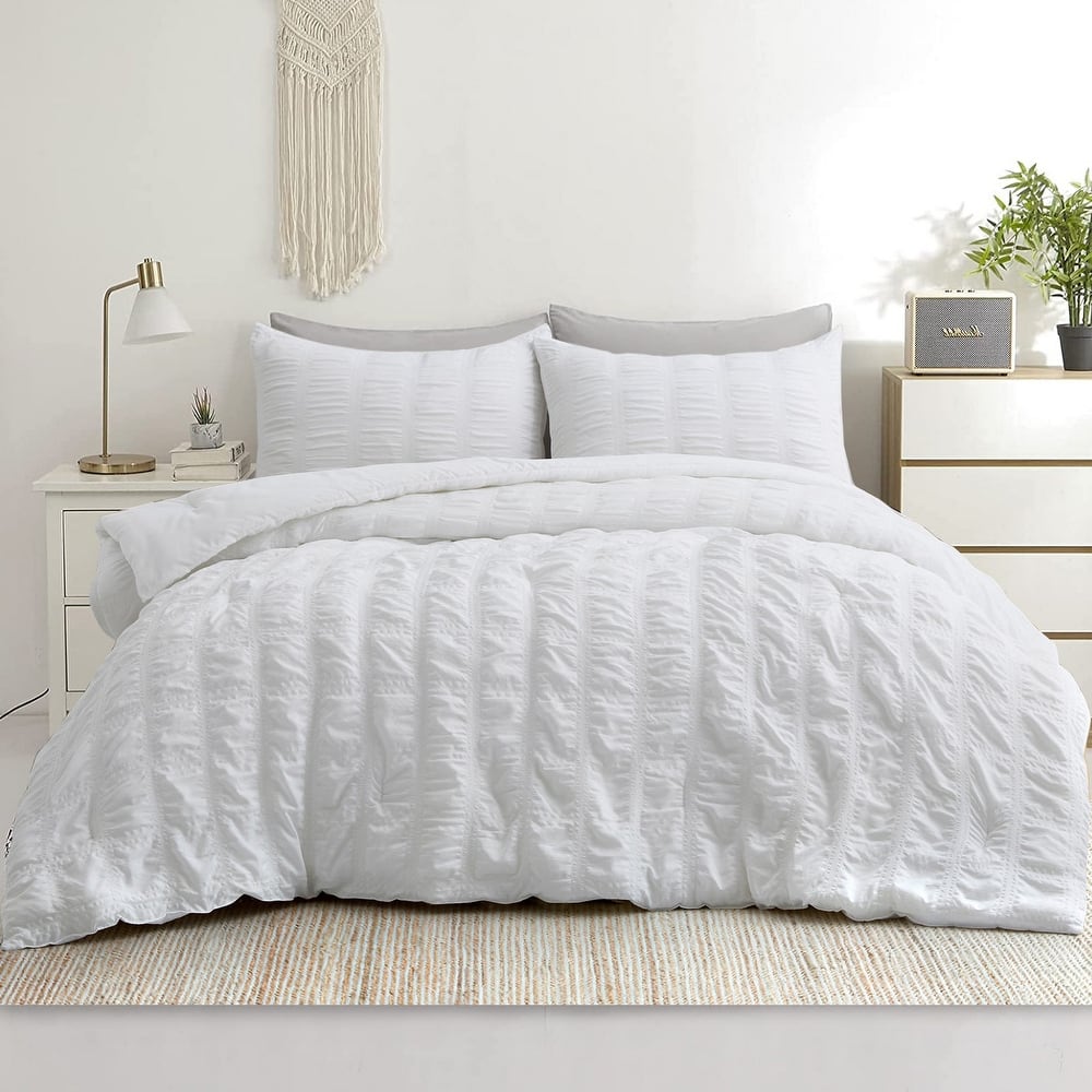 All Season Bubble Ruched Down Alternative Comforter Set