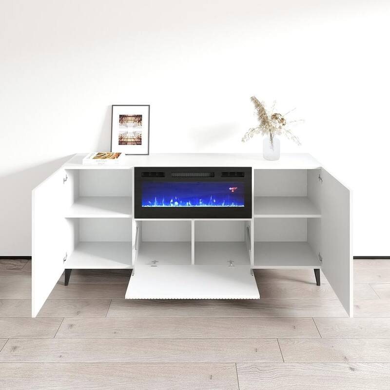 Pafos BL-EF Electric Fireplace 71" Sideboard