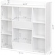 preview thumbnail 7 of 5, UTEX Kids Toy Storage and Bookshelf , Multifunctional Bookcase with 8 Cubbies and Bins, Open Organizer Display Stand White