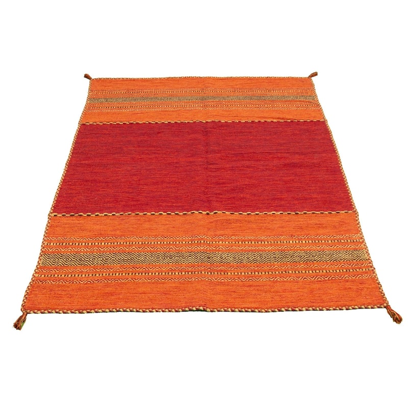 ECARPETGALLERY Arizona Flat-weave Wool Kilim Area Rug
