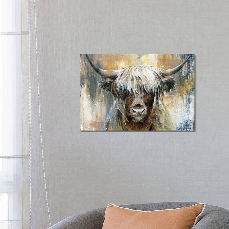 iCanvas "Highland Cow I" by Studio Paint-Ing Canvas Print - 18x26x1.5