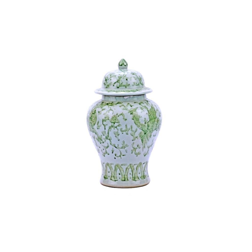 Dragon Lotus Temple Decorative Jar