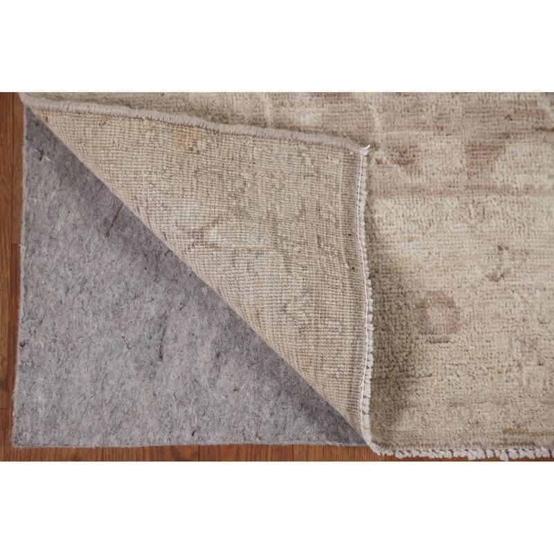Hand Knotted Oriental 100% Wool Carpet Transitional All-Over Brown Oushak Area Rug - 6' 0'' X 3' 7''