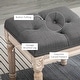 preview thumbnail 4 of 14, HOMCOM 15.75" Vintage Ottoman, Tufted Foot Stool with Upholstered Seat, Rustic Wood Legs for Bedroom, Living Room