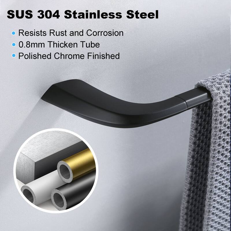 24 in. Wall Mounted Towel Bar Spot Resist Towel Holder