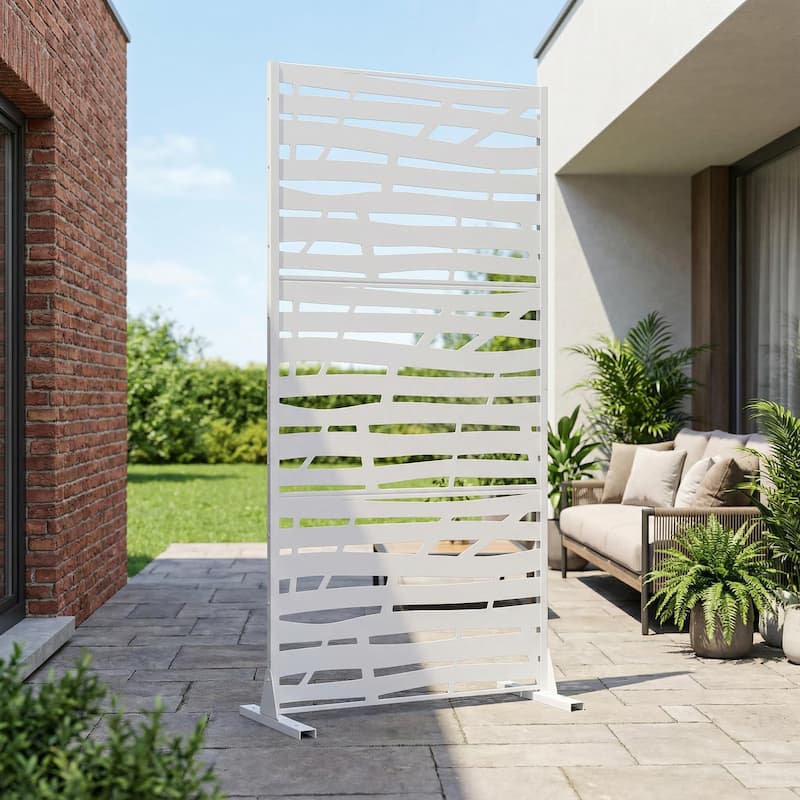 Jungle Metal Privacy Screen Panel Free Standing