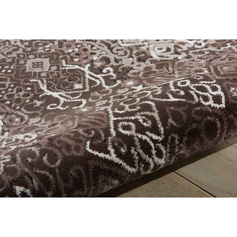 Nourison Karma Vintage Over-Dyed Medallion Area Rug