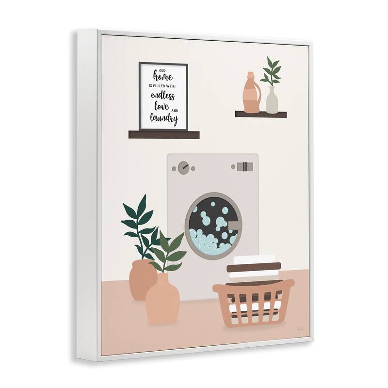 Stupell Modern Family Laundry Phrase Framed Giclee Art Design By Natalie Carpentieri