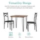 preview thumbnail 13 of 69, VECELO Modern 3/5-piece Dining Set Tempered Glass Top and Wood Top, Steel Dining Table and Chair Set of 2/4
