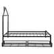 preview thumbnail 47 of 75, Metal Platform Bed with 2 Drawers, Bedroom Kids Bed Frame with House-Shaped Headboard Design and Support Slats, Easy Assembly