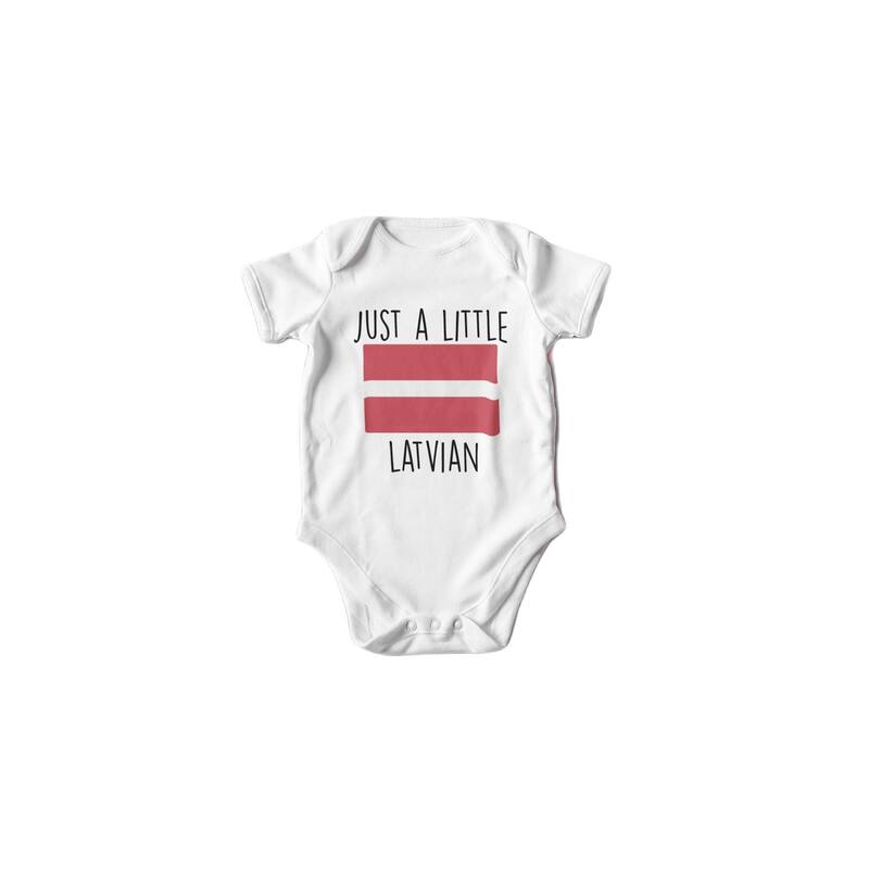Latvia - Baby Boy Girl Clothes Infant Bodysuit Funny Cute Newborn - Natural - 0-3M