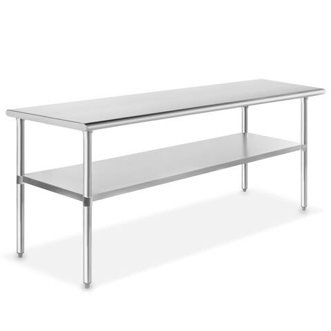 60 x 30 Inch NSF Stainless Steel Prep Table by GRIDMANN - Silver - 60 in Long x 30 in Deep