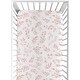 preview thumbnail 2 of 4, Sweet Jojo Designs Blush Pink White Boho Floral Leaf Girl 2 Pack Fitted Crib Sheets Chic Bohemian Watercolor Botanical Woodland