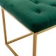 preview thumbnail 69 of 74, Upholstered Tufted Velvet Ottoman, Modern End of Bed Bench with Golden Metal Frame, Entryway Footrest Stool