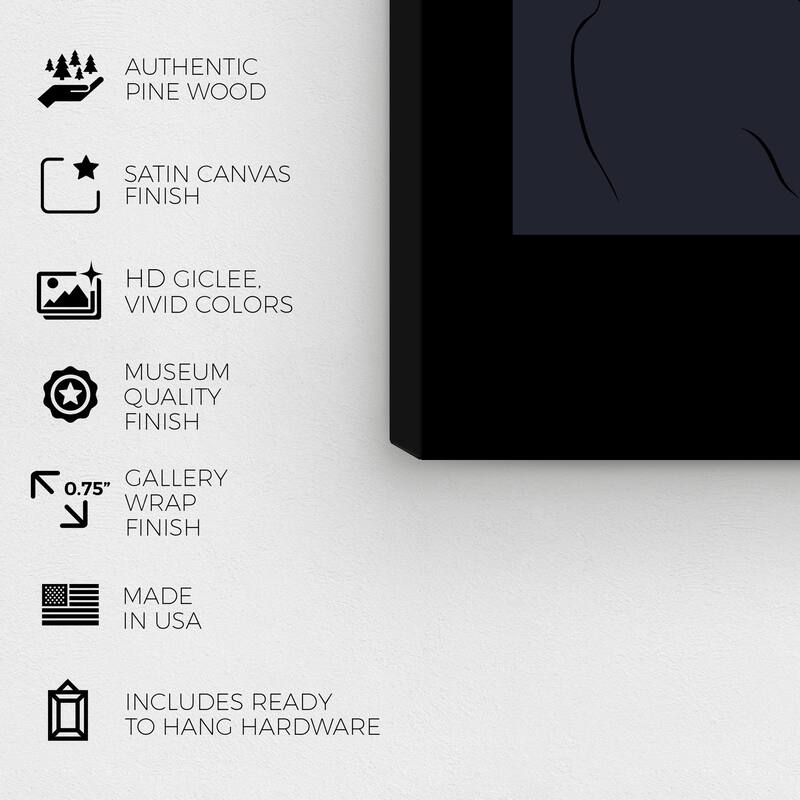Wynwood Studio Canvas Fashion and Glam La Femme Madrid Poster Black and Tan Modern & Contemporary Wall Art Canvas Print