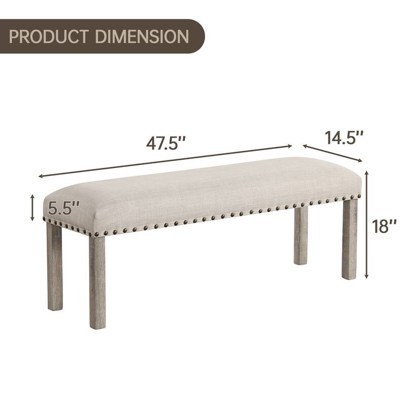 Morden Fort Upholstered Dining Room Bench