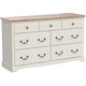 preview thumbnail 4 of 23, Vintage 7 Drawers Wood Dresser Chests, Rustic Dressers Chset Organizer