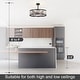 preview thumbnail 83 of 105, Caged Ceiling Fan with Light and Remote, 11.8–28 Inch Low Profile Fandelier, 6-Speed Quiet DC Motor, Black/Satin Nickel