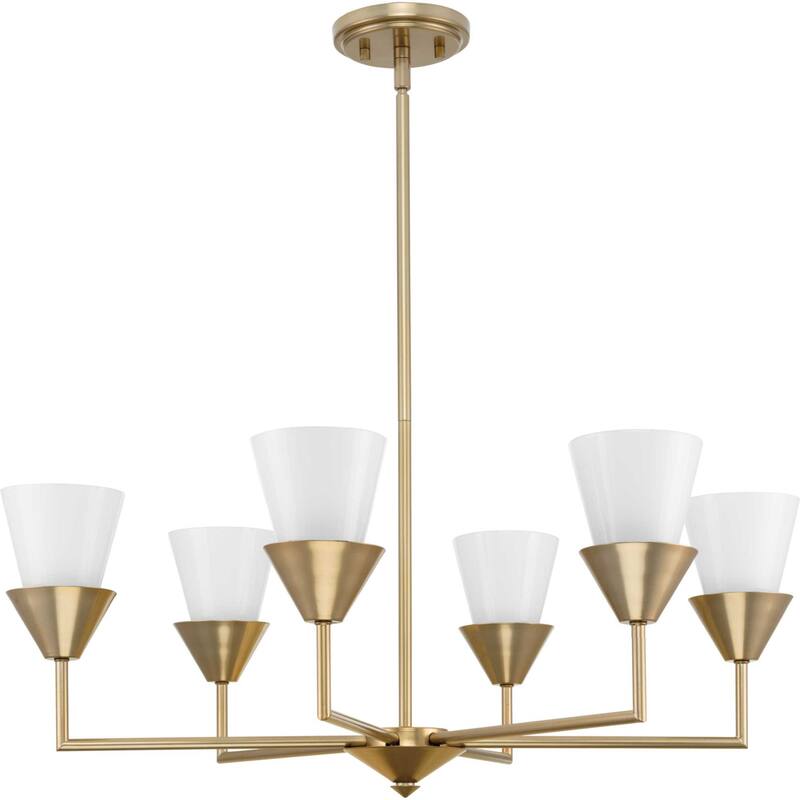 Progress Lighting P400372 Pinellas 6 Light 30" Wide Chandelier - Soft Gold