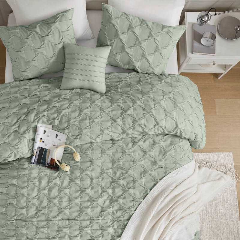Chelsea Square Bailey Diamond Pucker Woven Comforter Set
