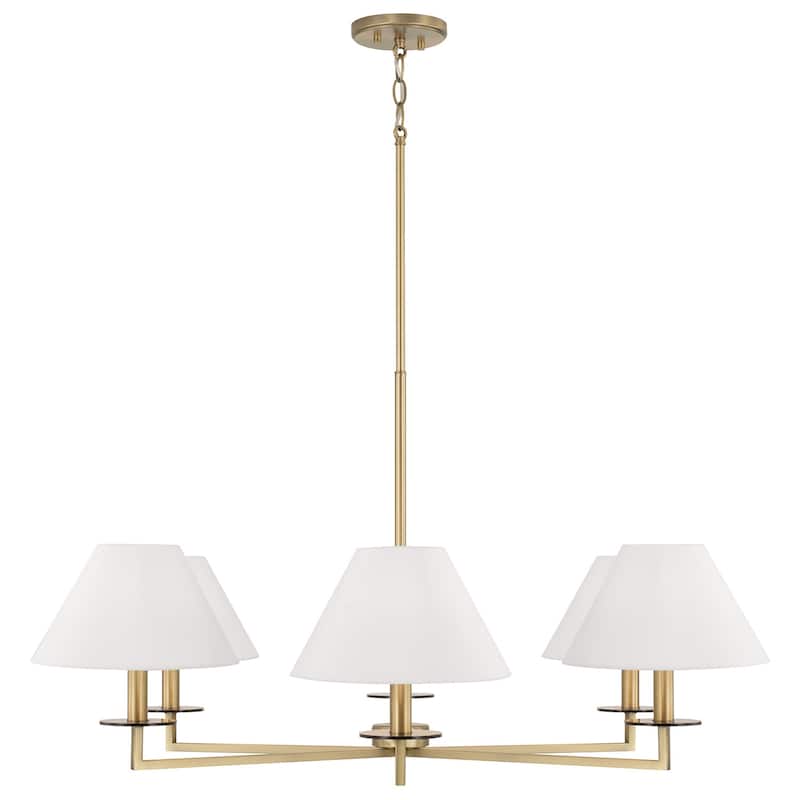 Gilda 6-Light Chandelier - 39.75"W x 19.75"H