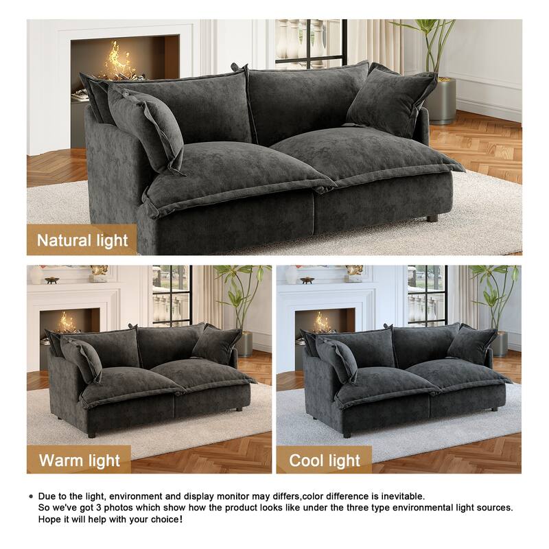 Cloud Chenille Upholstered Modular Sectional Sofa