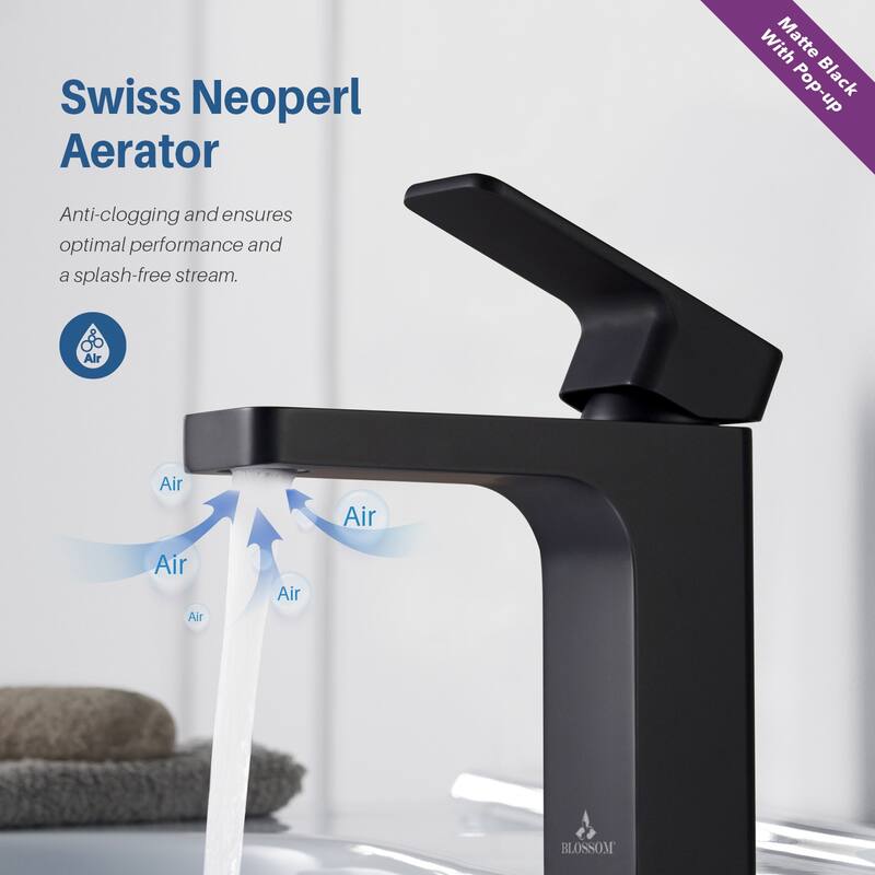 Solid Brass Lead-free Single-handle High Arc Bathroom Faucet