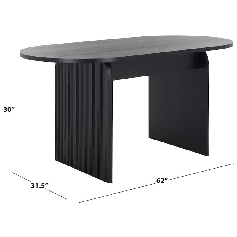 SAFAVIEH Norene Ribbed Dining Table - 62 In. W x 31.5 In. D x 30 In. H - 62"W x 32"D x 30"H