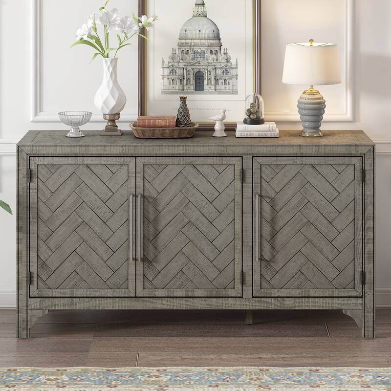 Sideboard with Adjustable Shelves and 3 Doors