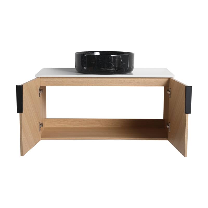 Bathroom Vanity With Sink In 30/36 Inch, Floating Bathroom Vanity With 2 Soft Close Doors