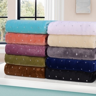 Superior Fleece Plush Throw Blanket Medium Weight Fluffy Bedding
