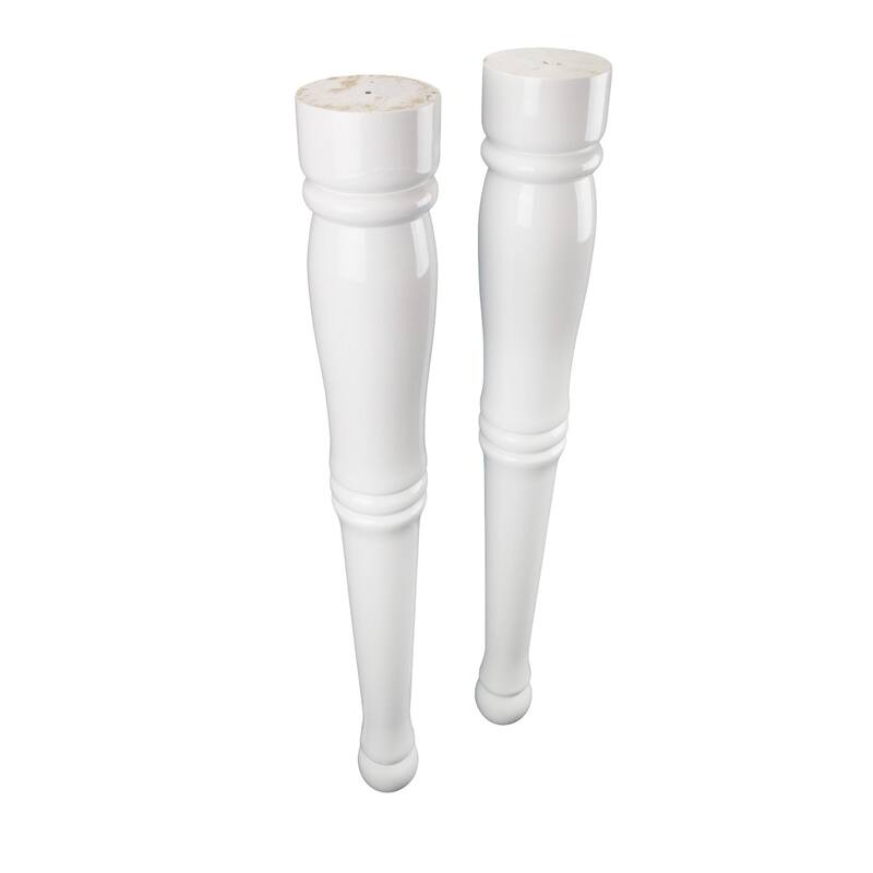 Belle Epoque White Porcelain Console Sinks with 4 Legs and 8 in. Widespread Faucet Holes
