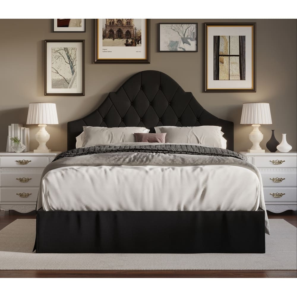 Isabella Tufted Upholstered Panel Bed