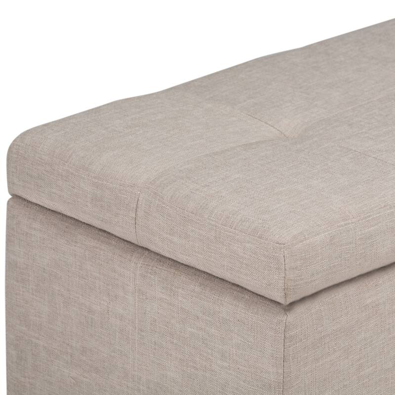 WYNDENHALL Cambridge 48 inch Wide Contemporary Rectangle Storage Ottoman