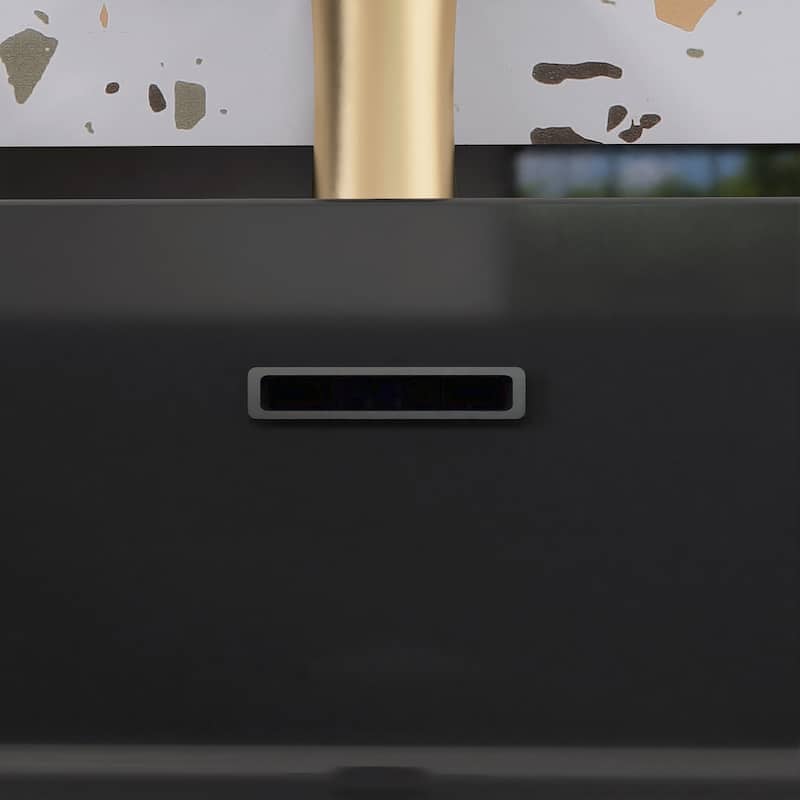 Wall Mounted Bathroom Vanity with Solid Surface Sink and Soft Drawers