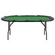 preview thumbnail 7 of 5, vidaXL 10-Player Folding Poker Table Card Gaming Table Furniture Blue/Green - 81.1" x 41.7" x 29.5"