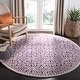 preview thumbnail 51 of 87, SAFAVIEH Handmade Cambridge Myrtis Modern Moroccan Wool Area Rug 6' Round - Purple/Ivory - Round