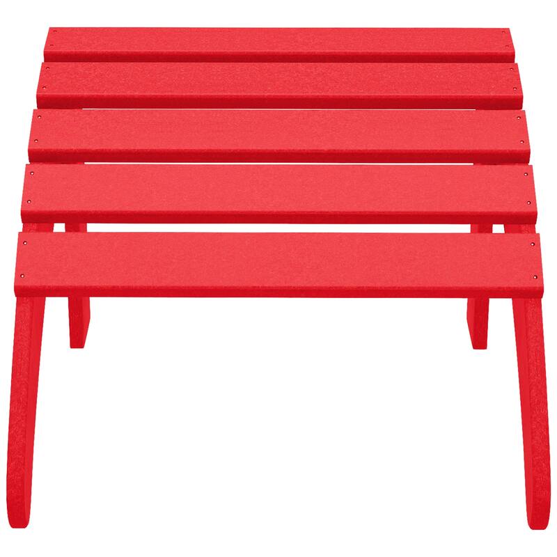 Aderson Outdoor Poly Adirondack Chair With Ottoman And Side Table 12-Piece Set