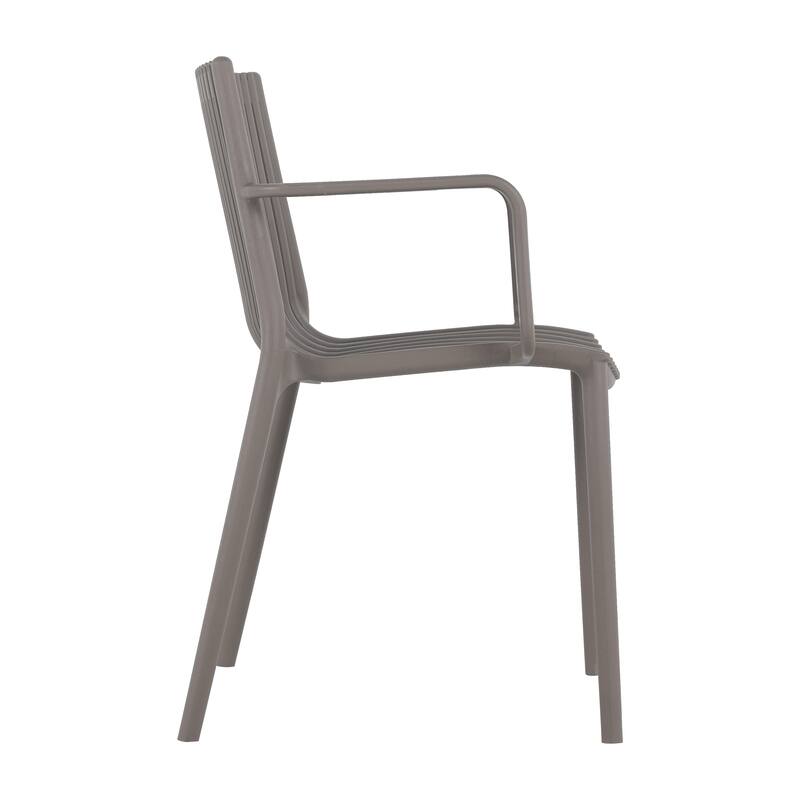 4-Pack All-Weather Polypropylene Chairs - Light Blue Stackable Lounge Chairs for Poolside, Garden, Restaurant & Indoor Use