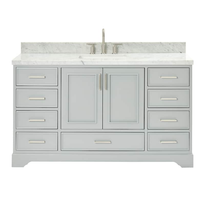 Ariel M061SCWRVO Stafford 61" Free Standing Single Basin Vanity Set - Grey - Ash Finish