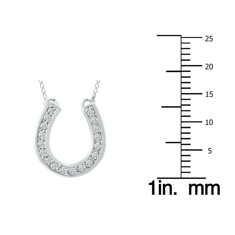 Marquee 14k White Gold Diamond HorseShoe Pendant