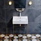 preview thumbnail 12 of 68, Claire Ceramic Console Sink White Basin Gold Legs