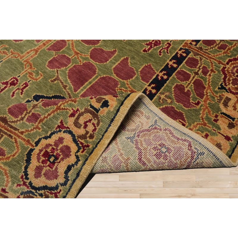 Sage 8'x10' Hand Knotted Arts and Crafts Mission Oushak Area Rug - 8' x 10'