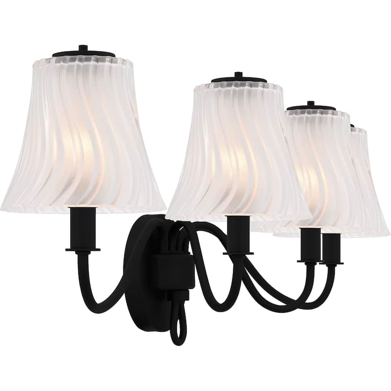 McKinney 4-Light Matte Black Bath Light