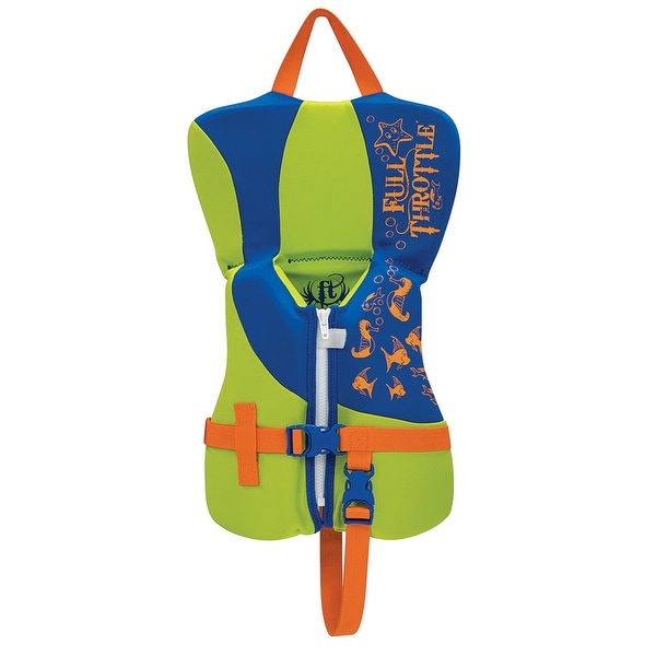 Full throttle infant rapid dry pfd blue/lime green