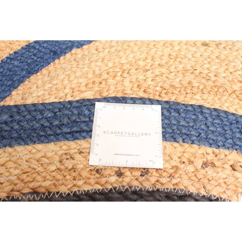 ECARPETGALLERY Braided Weave Palas Denizli Tan Jute Rug - 3'4 x 3'4