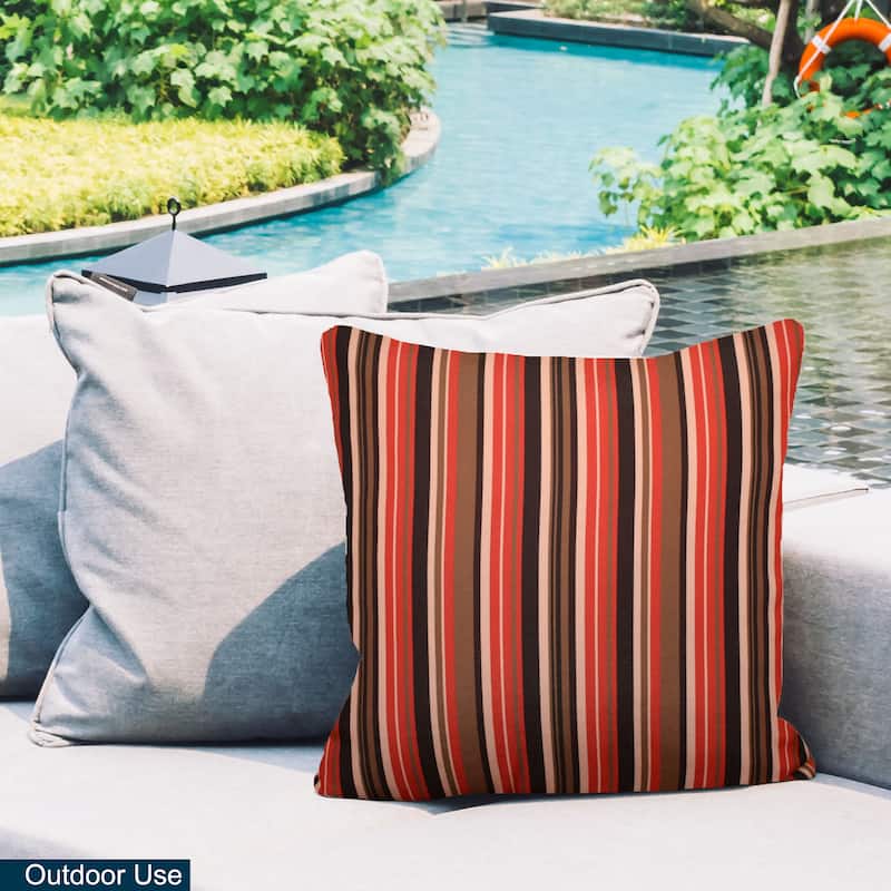 Premium Indoor/Outdoor Throw Pillows with Inserts for Patio Furniture, Chairs, and Indoor Décor |18''X18'' | 12''X20''