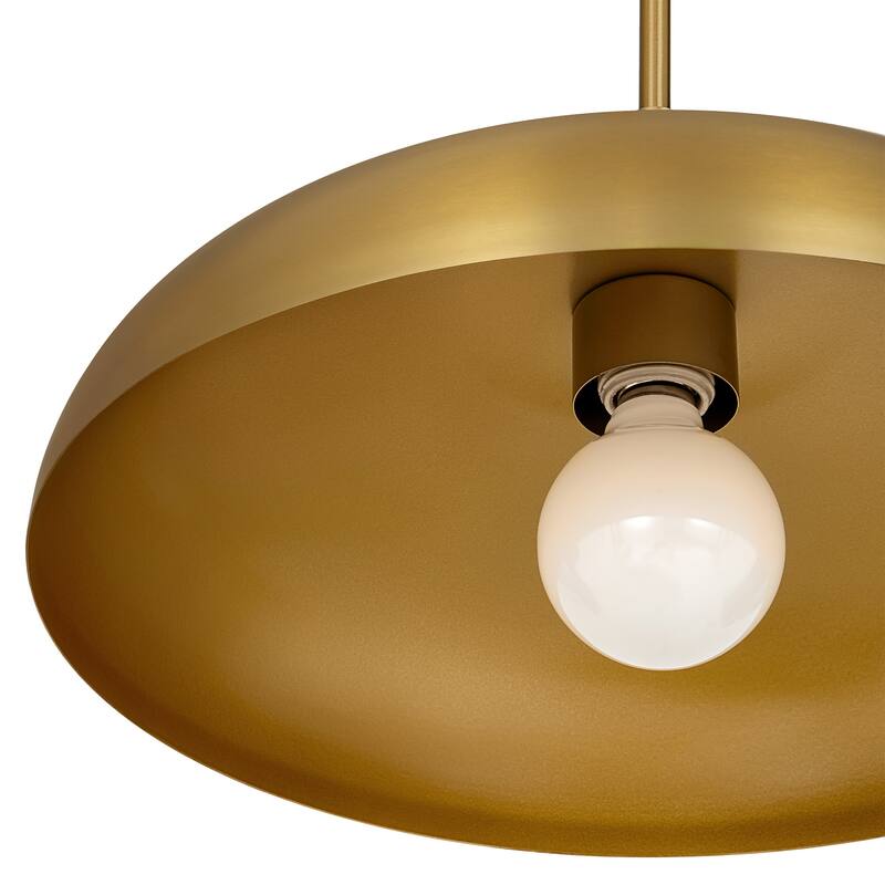 1 -Light Farmhouse Metal Dome 15.7inch Kitchen Hanging Pendant Light