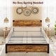 preview thumbnail 15 of 15, Bed Frame with with Wood Headboard