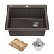 preview thumbnail 72 of 146, KRAUS Bellucci Workstation Topmount Drop-in Granite Kitchen Sink